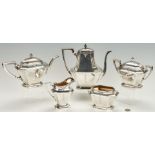 5 Pc. Sterling Silver Tea Set, Treasure Pattern