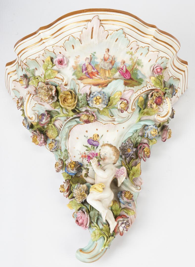 3 Meissen Style Porcelain Wall Brackets - Image 11 of 17