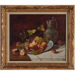 Continental O/C Still Life Painting, signed Zabehli