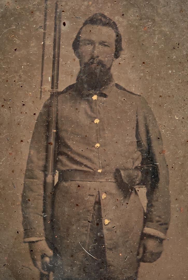 4 Mears Family Photographic Images, incl. Civil War CSA tintype - Image 4 of 15