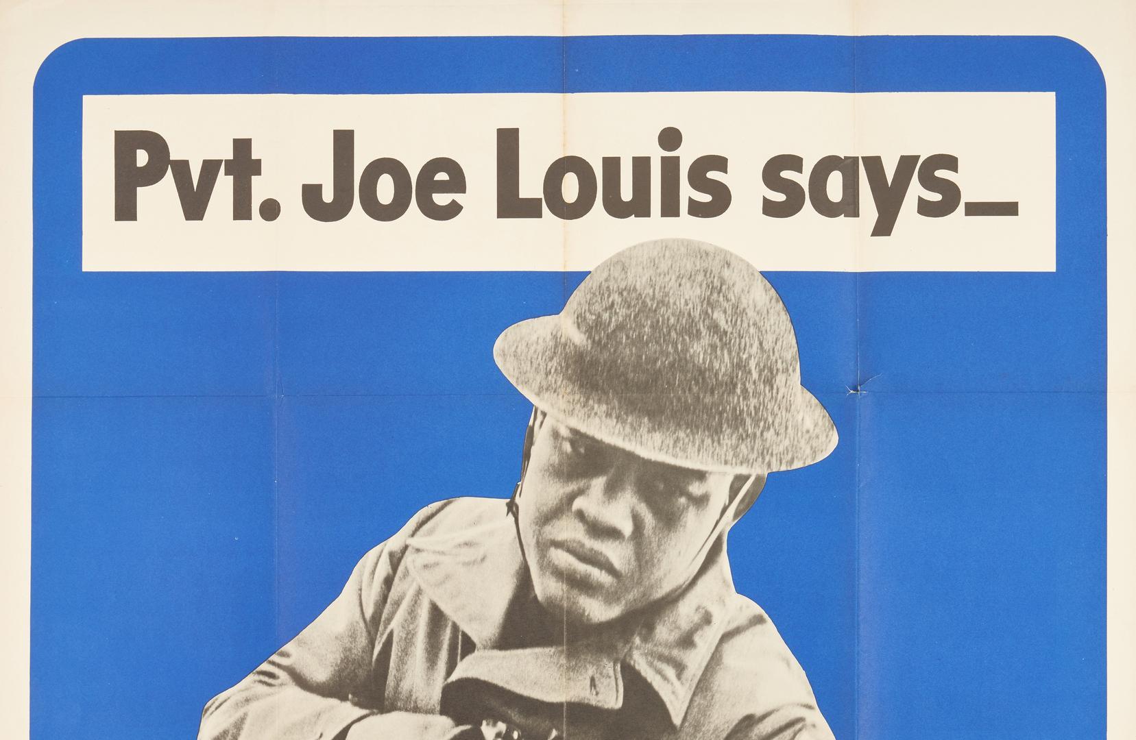 WWII U. S. Propaganda Poster, Joe Louis - Image 4 of 8
