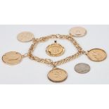 Gold Coin Bracelet incl. $5 Liberty & Gold Peso