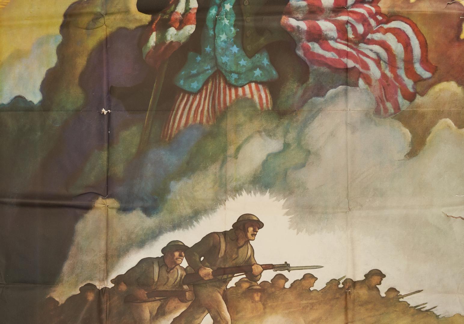 WWII U. S. Propaganda Poster, Uncle Sam - Image 4 of 7