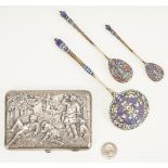 4 Pcs. Russian Silver, incl Enameled