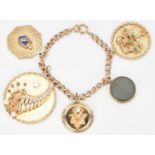 14K Charm Bracelet, 5 charms