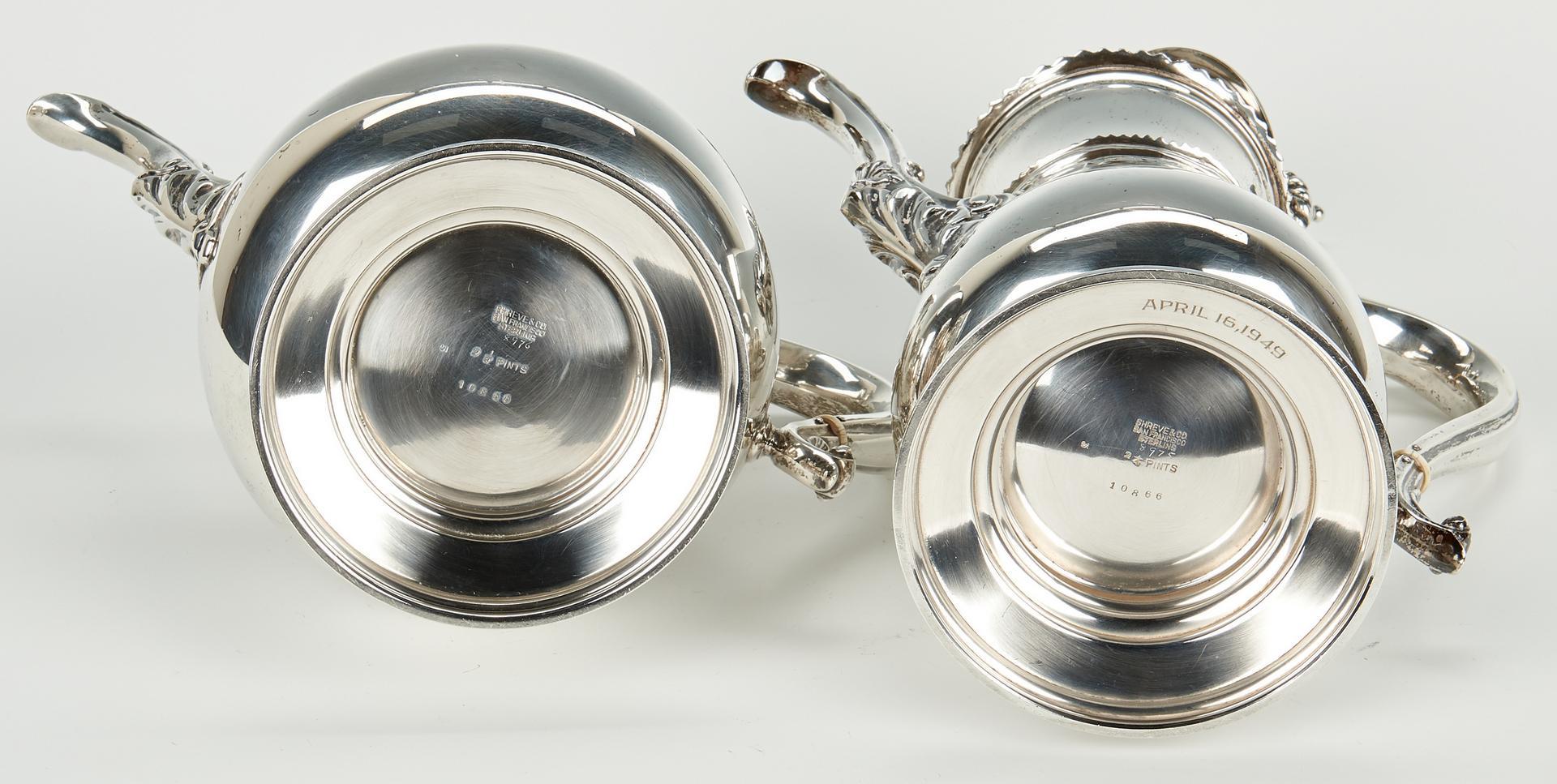 Shreve & Co. Sterling Tea Set w/ Tray, 7 pcs - Image 18 of 28