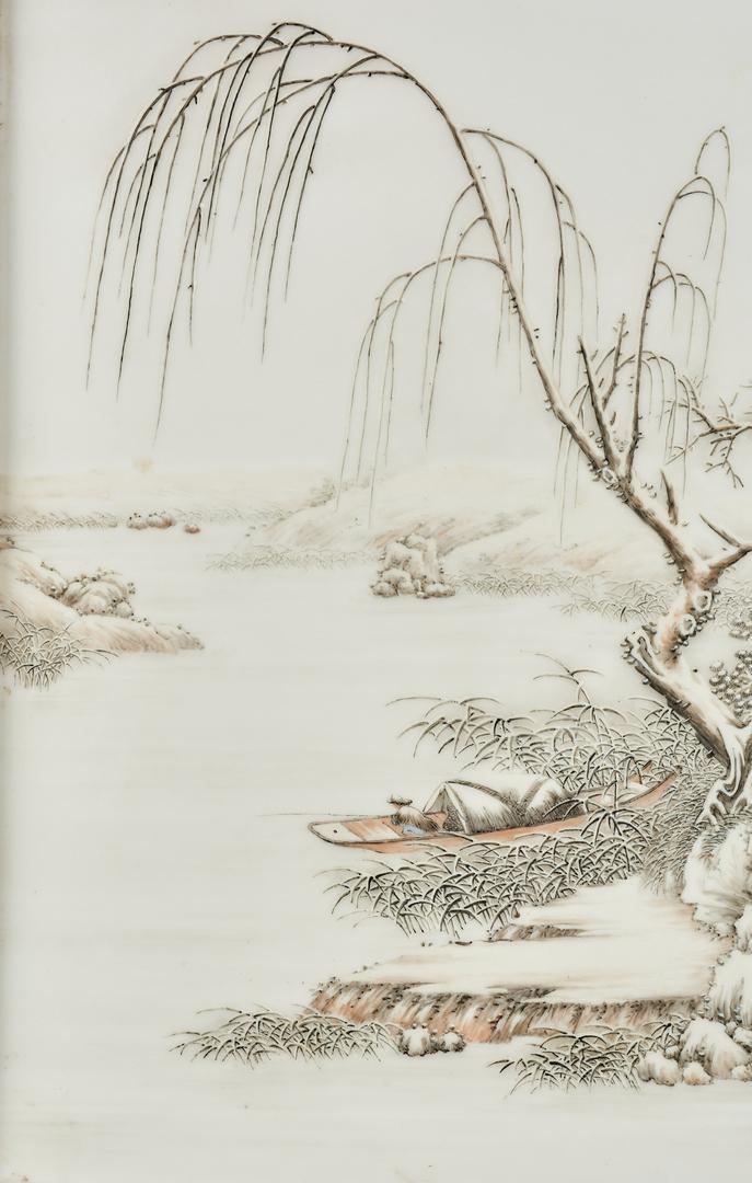 Attr. He Xuren, Winter Landscape Plaque - Image 6 of 12