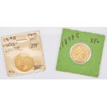 2 U.S. $5 Gold Coins