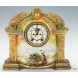 Ansonia Royal Bonn Porcelain Mantle Clock