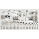 157 Pcs. Lunt Eloquence Pattern Sterling Silver Flatware