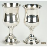 Pair Kitts KY Coin Silver Goblets