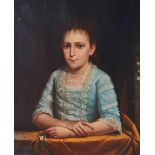 18th century Portrait of a Girl in Blue Dress