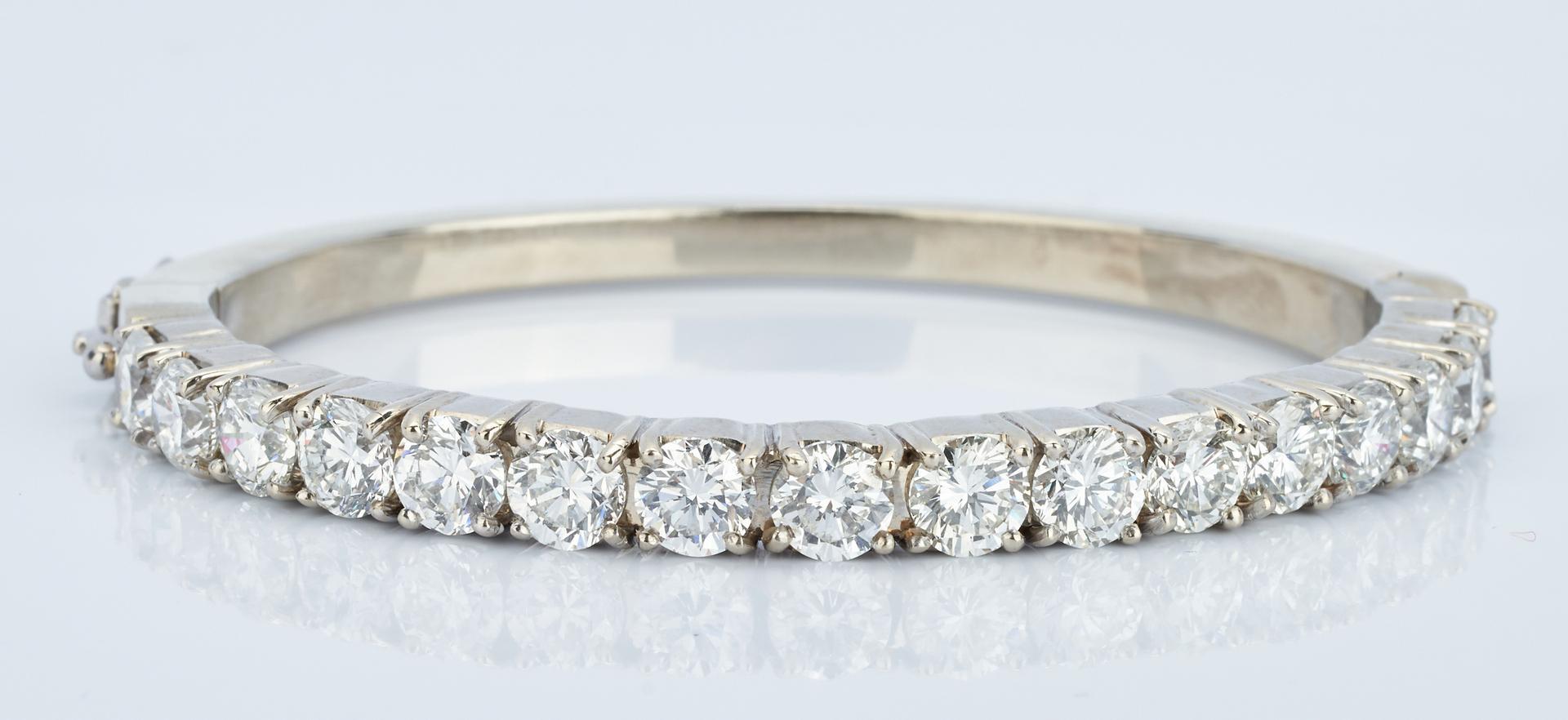 Diamond Bangle Bracelet, 6 ct t.w., 14k - Image 8 of 12