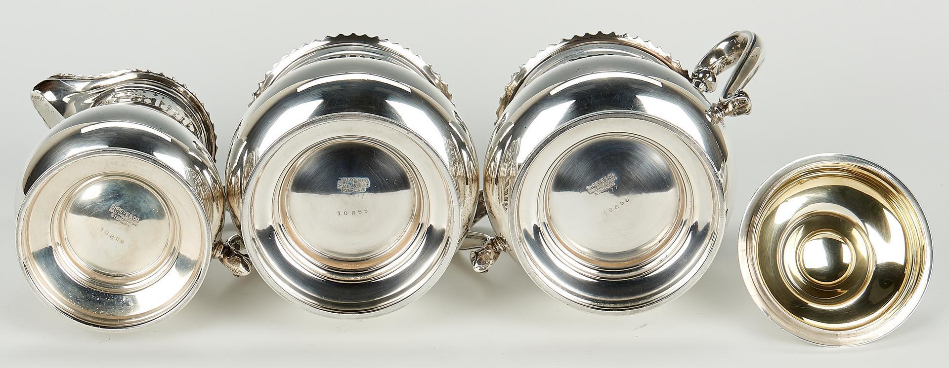 Shreve & Co. Sterling Tea Set w/ Tray, 7 pcs - Image 24 of 28