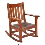 Gustav Stickley Arts & Crafts Oak Rocking Chair
