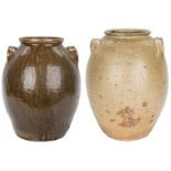 2 NC James Franklin Seagle Pottery Jars, JFS Stamped