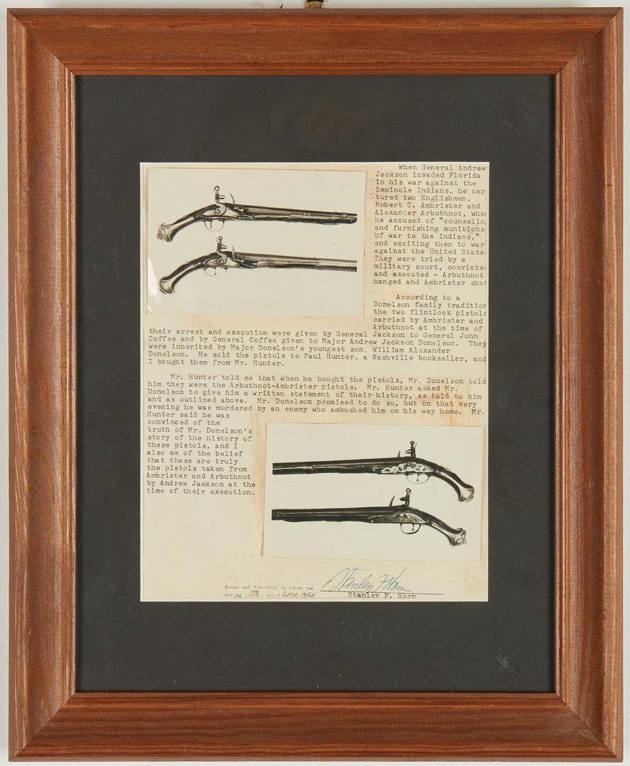 2 Flintlock Pistols, Gen. Jackson, Ambrister and Arbuthnot history - Image 59 of 59
