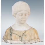 Marble Bust of a Maiden with Veil