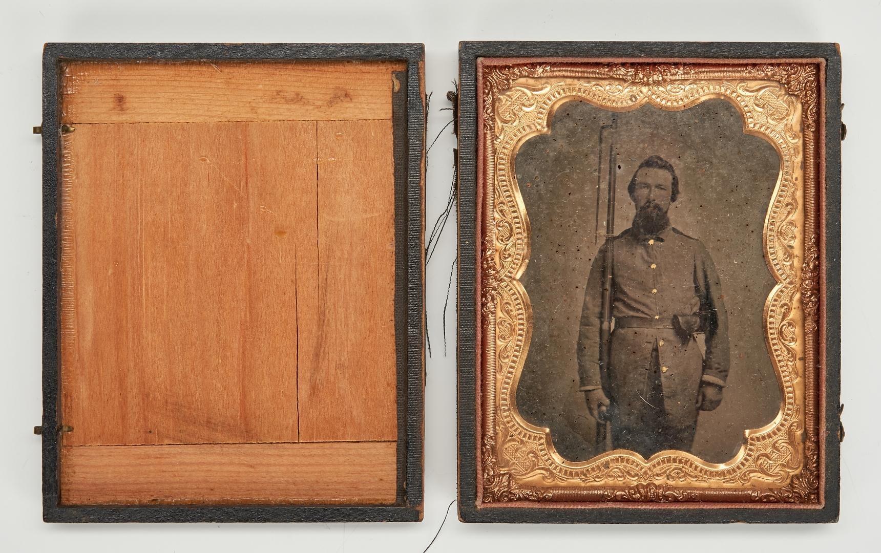 4 Mears Family Photographic Images, incl. Civil War CSA tintype - Image 2 of 15