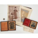 4 Mears Family Photographic Images, incl. Civil War CSA tintype