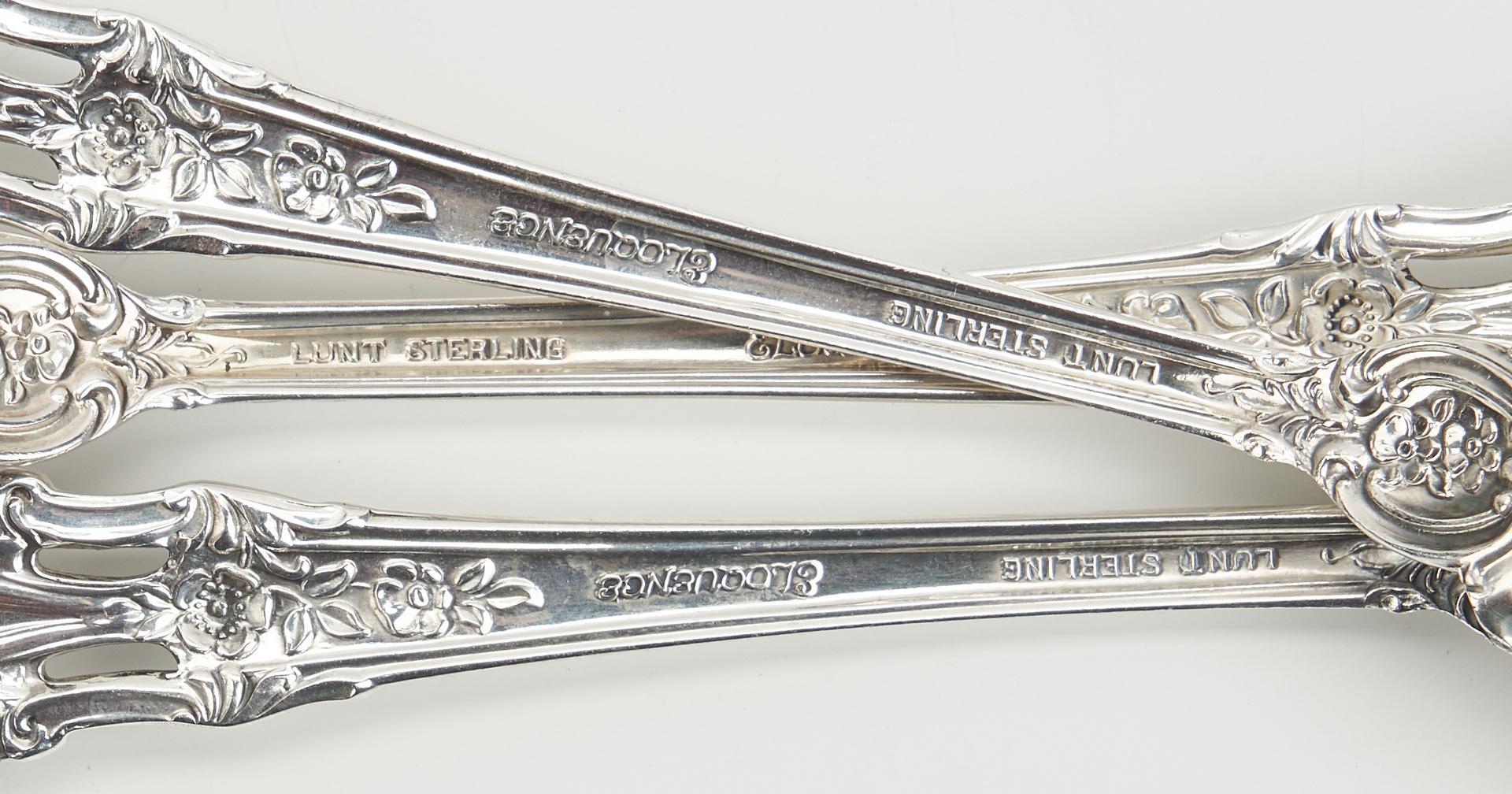 157 Pcs. Lunt Eloquence Pattern Sterling Silver Flatware - Image 6 of 17