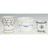 3 Ceramic Cachepots, Tiffany and Royal Copenhagen