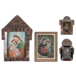 4 Ex-Voto Mexican Retablos