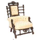 Renaissance Revival Medallion-Back Chair, Hunzinger Attrib.