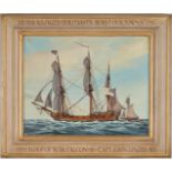 Nowland Van Powell Nautical Oil, H.M.S. Falcon