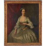 Attrib. Joseph Highmore, Oil Portrait of Mrs. E. Holmes