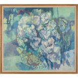 George Cress O/C Abstract Still Life, Peonies