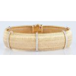 18K Roberto Coin Mesh & Diamond Bracelet