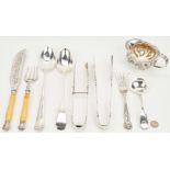 9 Serving Items, incl. Cream Jug, Asparagus Tongs