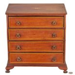 American Miniature Chest of Drawers, Shell Inlay