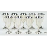 9 Gorham Sterling Silver Goblets