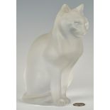 Lalique Crystal Cat Figure