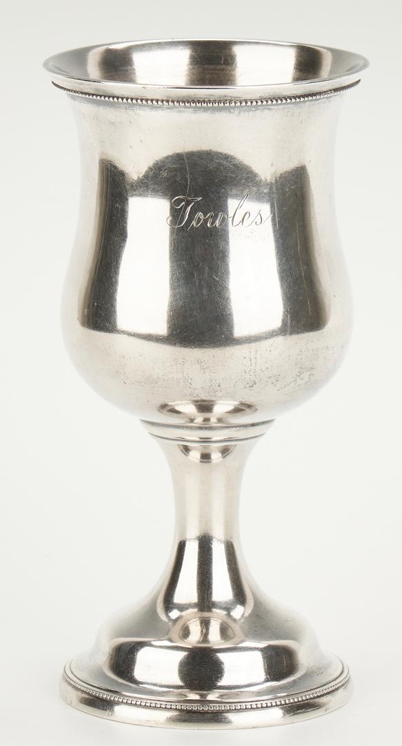 J. Kitts Agricultural Coin Silver Goblet - Image 4 of 9