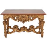 Italian Giltwood Console Table w/ Marble Top