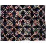 American Windmill Blade/Pineapple Log Cabin Quilt