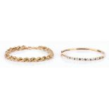 2 Ladies Gold Bracelets, 10K & 18K