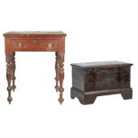 Middle TN Work Table or Stand & Miniature Blanket Box