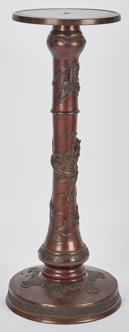 Chinese Bronze Vase and Meiji Pedestal - Image 6 of 19