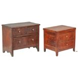 2 Miniature Chests of Drawers, incl. Signed
