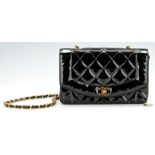 Chanel Diana Quilted Patent Single Flap Bag, Small