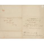 19th c. White House Dinner Invitation, poss Andrew Jackson