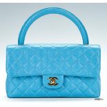 Chanel Kelly Top Handle Turquoise Bag, Medium