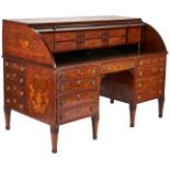 Edwardian Hobbs & Co. Marquetry Desk