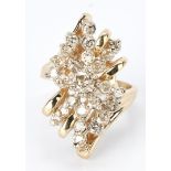 Ladies Diamond & Gold Dinner Ring