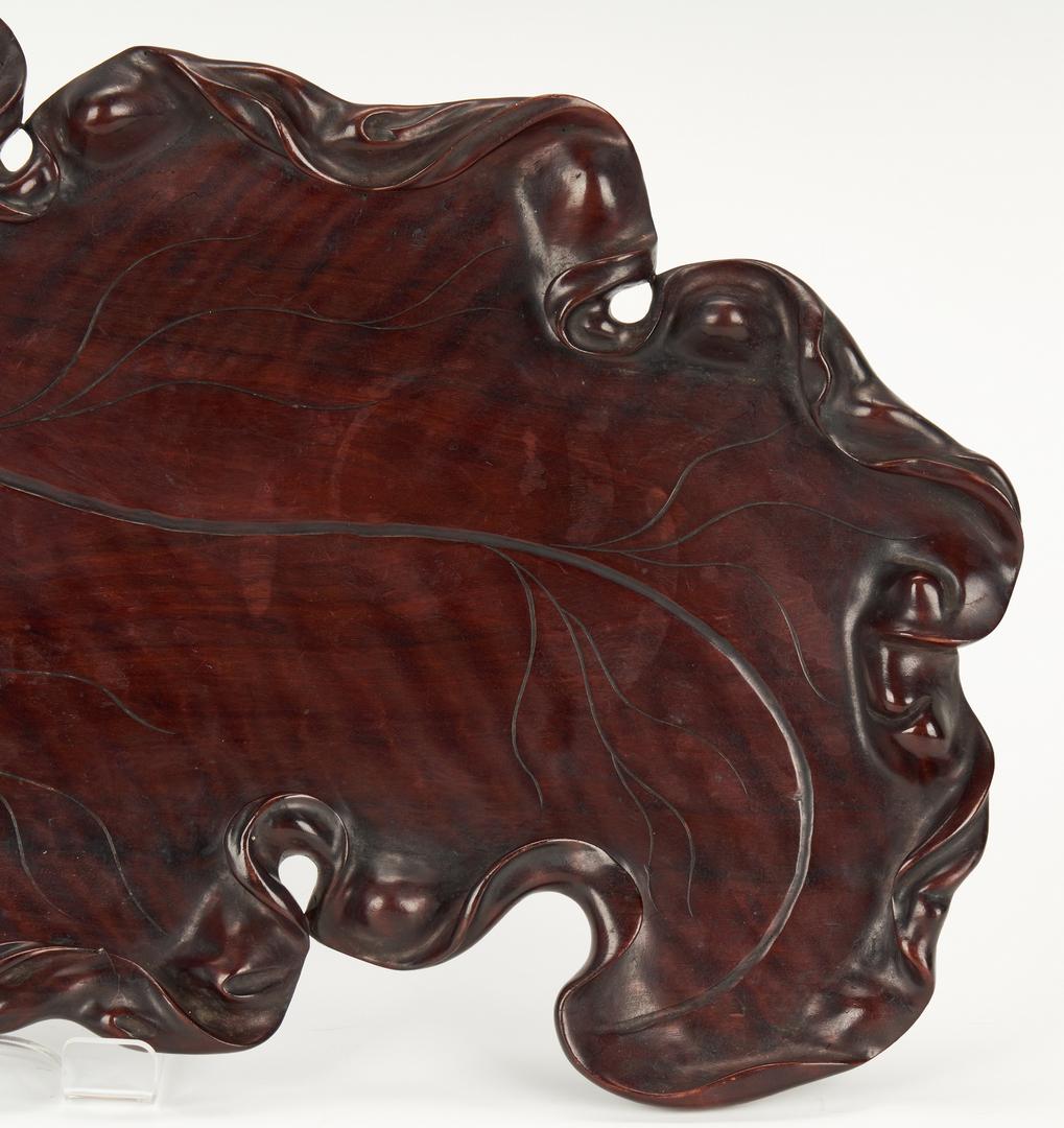 Meiji Hardwood Tray and Large Porcelain Charger - Image 15 of 17