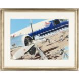 Scott Paulk Acrylic Painting, Piedmont Airlines